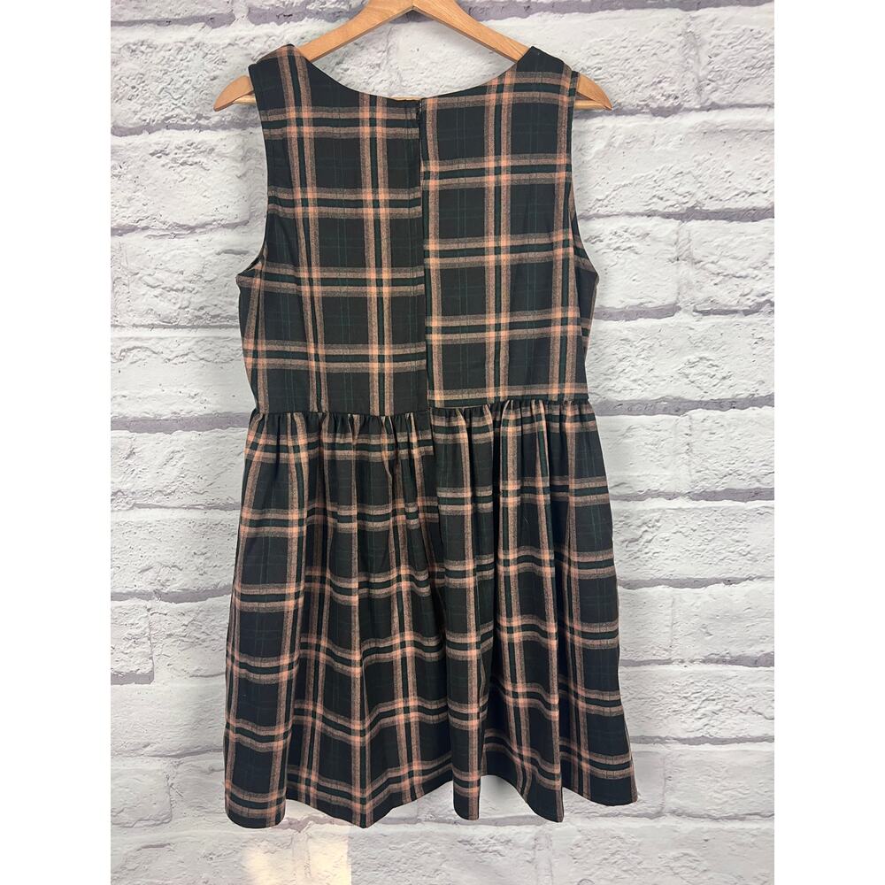 Disturbia Womens 10 Grunge Academia Witchy Edgy Emo Plaid Fit & Flare Mini Dress - Picture 4 of 10
